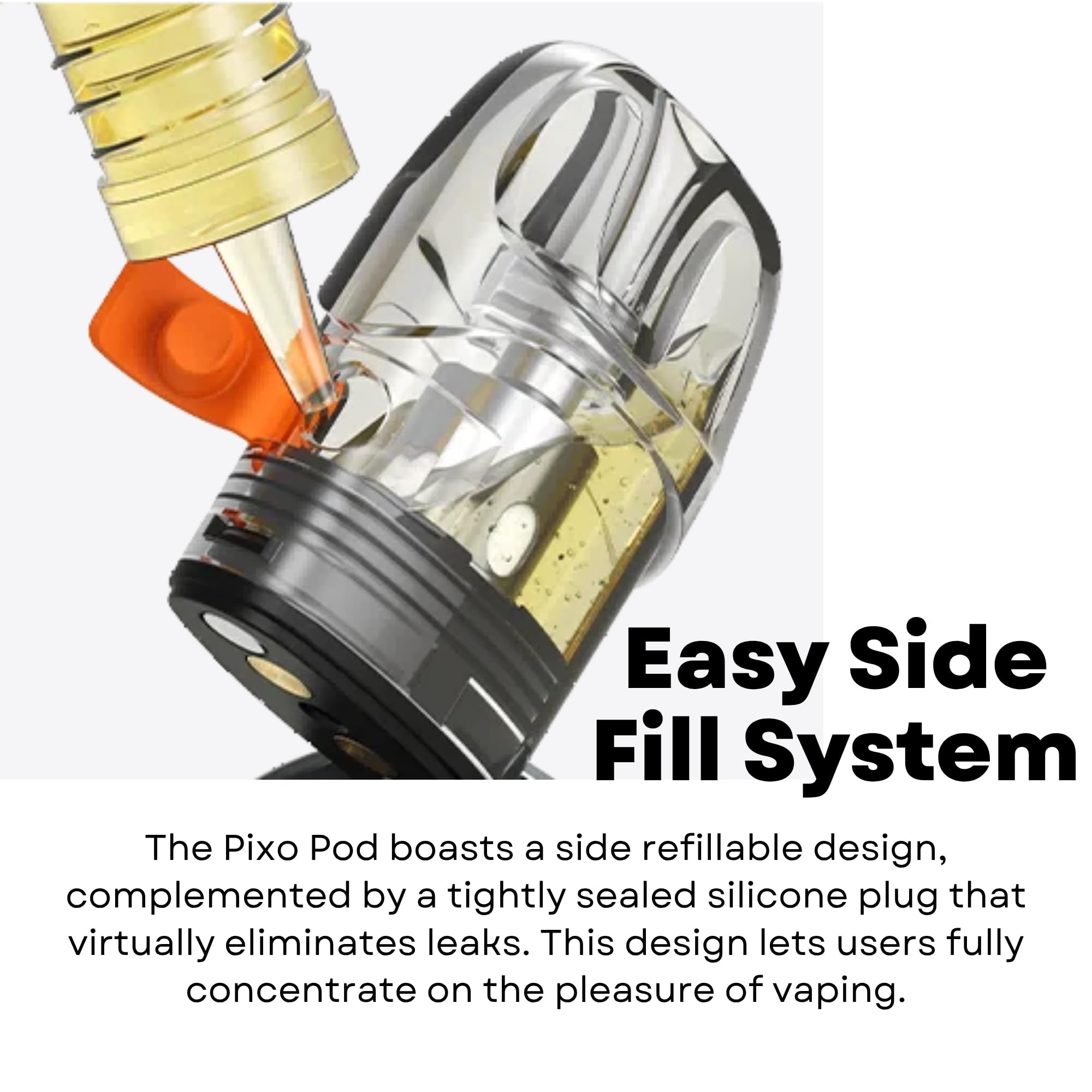 Pixel Duo 12 Pods Vapes ASPIRE Pixo Replacement Pods [0.4 Ohm, 2ml]  Side  Fill, Mesh Coil, RDTL Vape, 2-Pack, No Nicotine