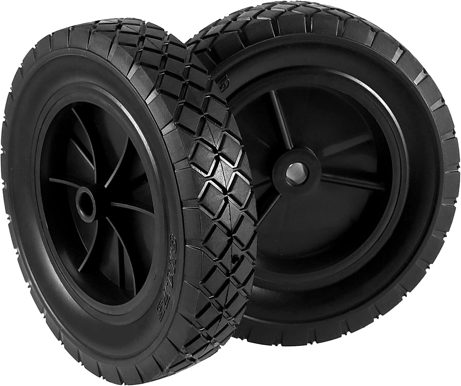 HOIGON 2 PCS 8 x 1.75 Inch Solid Rubber Hand Truck Wheel