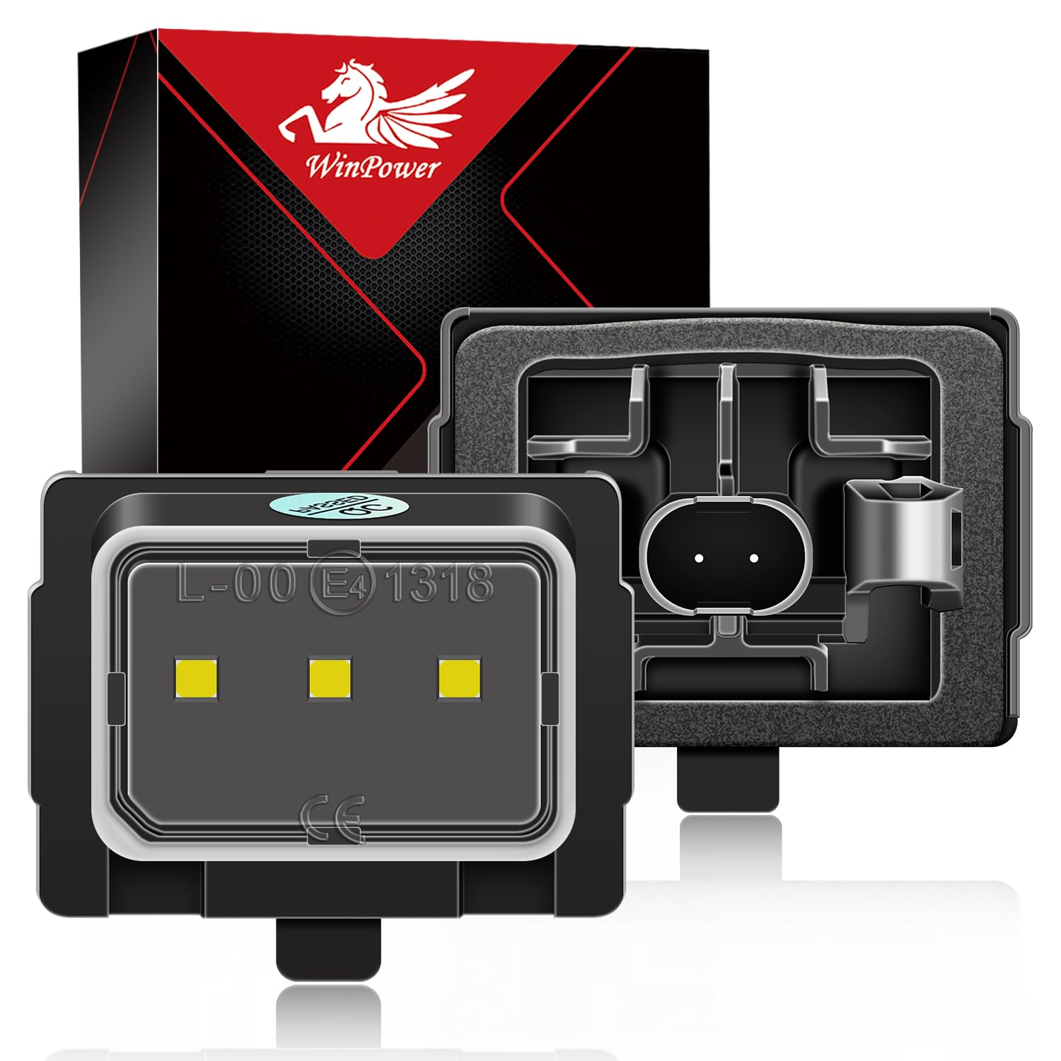 WinPower Oświetlenie tablicy rejestracyjnej LED Numer Białe żarówki kompatybilne z W204 W205 W216 W218 W212 W213 W221 W222 W223 W231 CLA, 2 sztuki