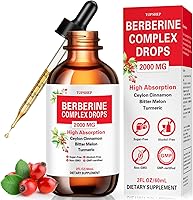 Vista 1 de Suplemento liposomal de berberina HCL gotas líquidas 1500mg, berberina con canela de Ceilán, melón amargo, cúrcuma, glucomanano, moringa, fitosoma