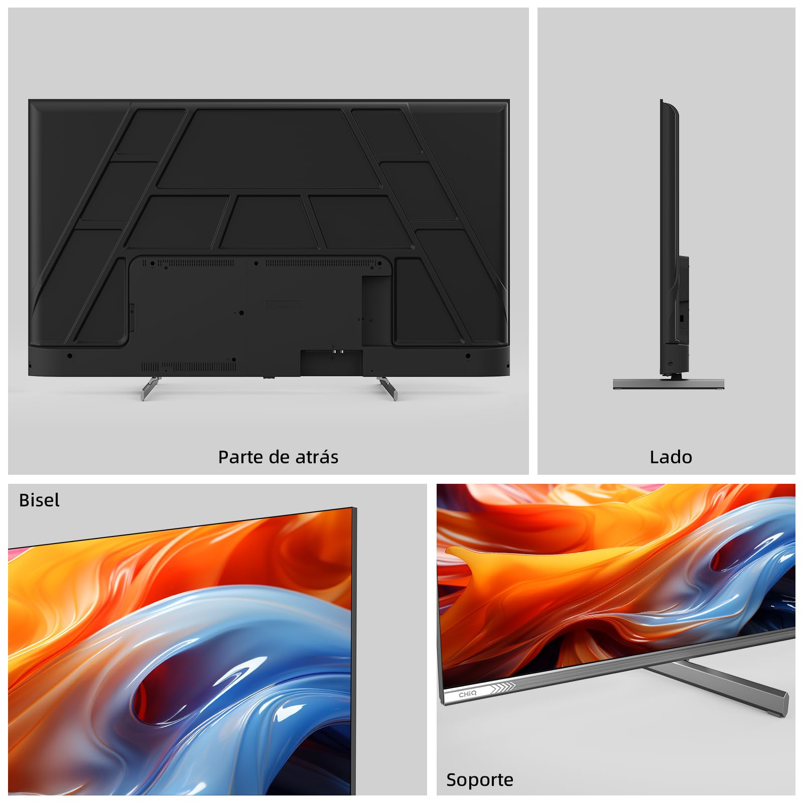 CHiQ M65QA9 65 Pulgadas TV Smart 4K Mini QLED, (Android 14),60Hz MEMC & Local Dimming,Dolby Vision & Atmos,DLG 120Hz* (Mejorado por Software),HDR10