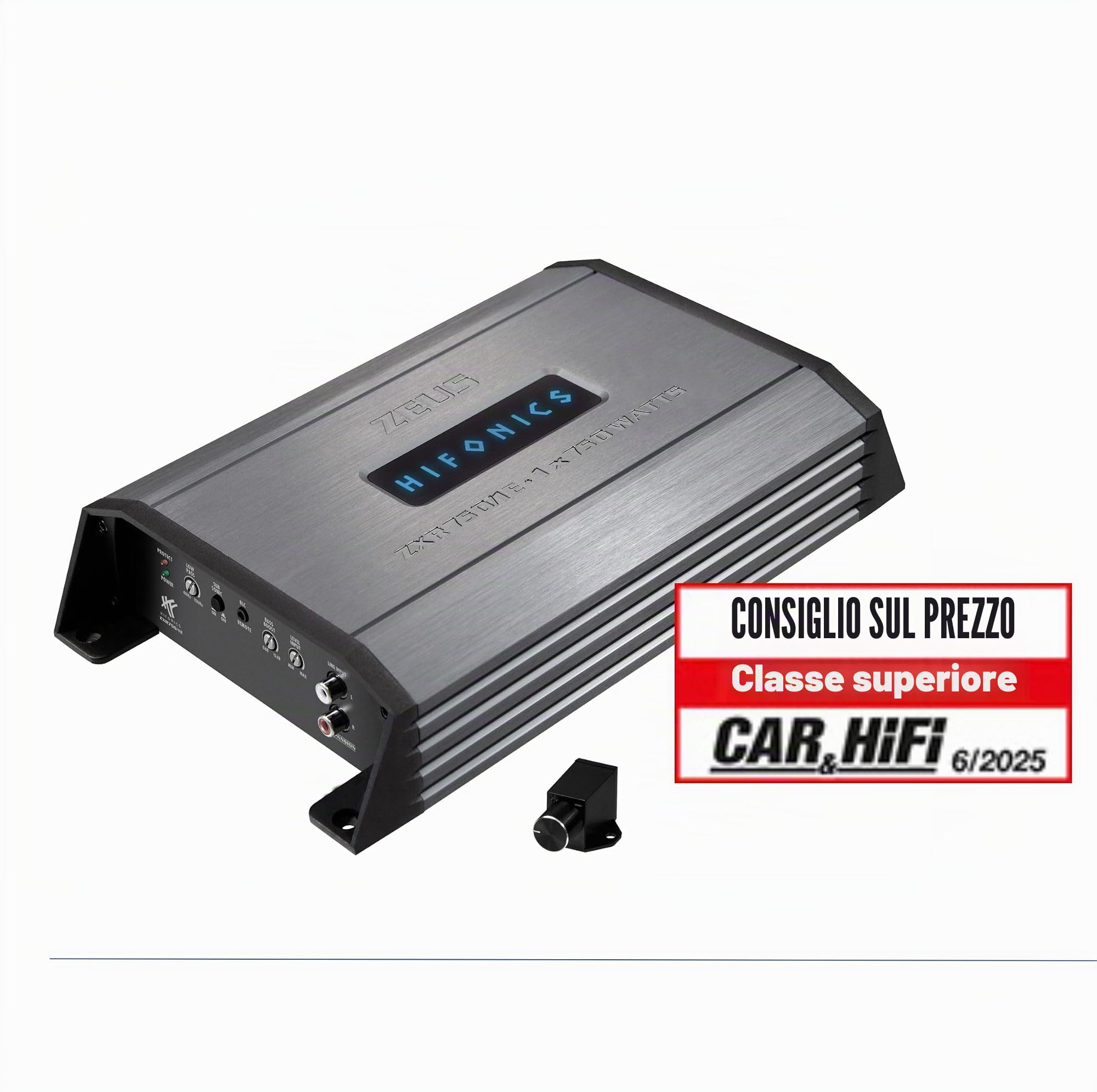 HiFonics ZXR750/1E - Amplificatore digitale compatto a 1 canali classe D Premium con 750 Watt RMS | della serie Zeus Expansion