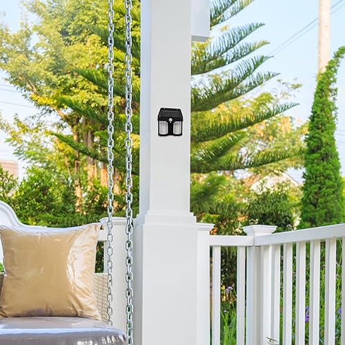 Miniatura 5 de GALPADA 2 luces solares para valla al aire libre, bombillas de filamento de tungsteno para exteriores, lámparas de pared alimentadas por energía