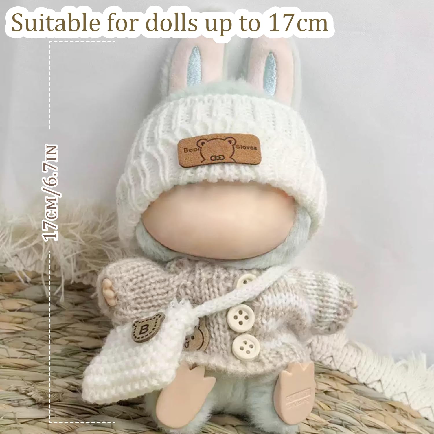 Ensemble 3 Vêtements Pour Poupée 17 Cm – Chemise, Chapeau, Sac – Style Mode Décontracté