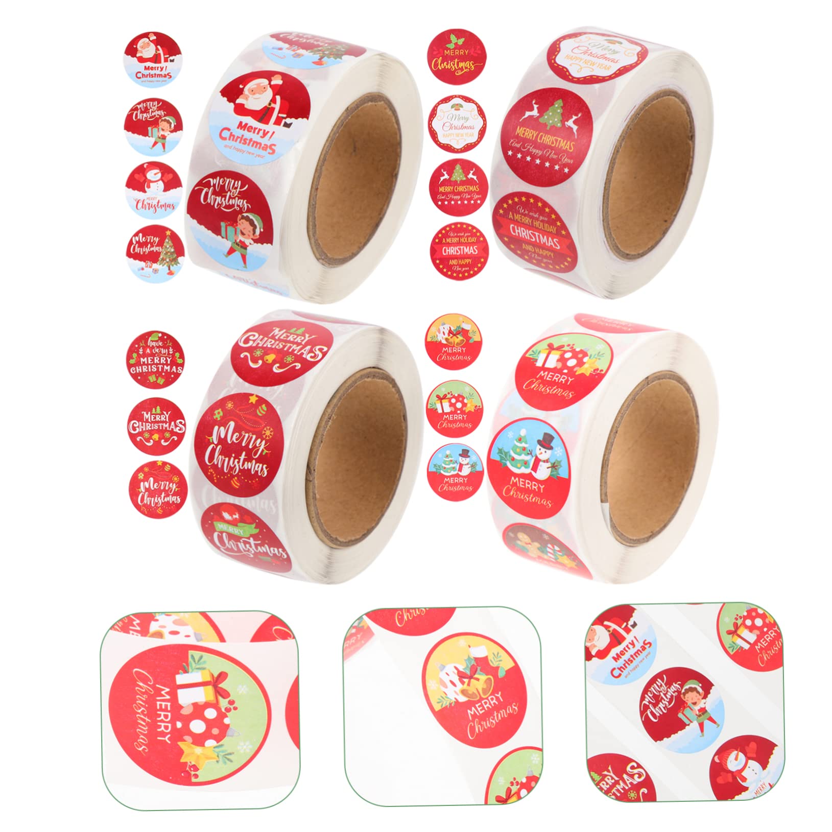 VILLCASE 16 Pz Adesivi natalizi stickers natalizi stickers natale sigilli d'oro per buste adesivi per sigillare buste adornare handmade etichette adesivi di Natale adesivi di tenuta