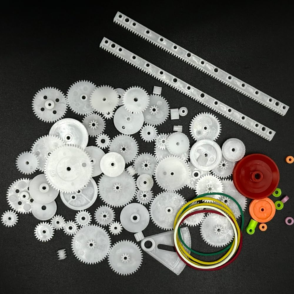 75PCS Plastic Gears Set Motor Gears for Motor DIY Model Toy RC Car Helicopter Gear Replacement