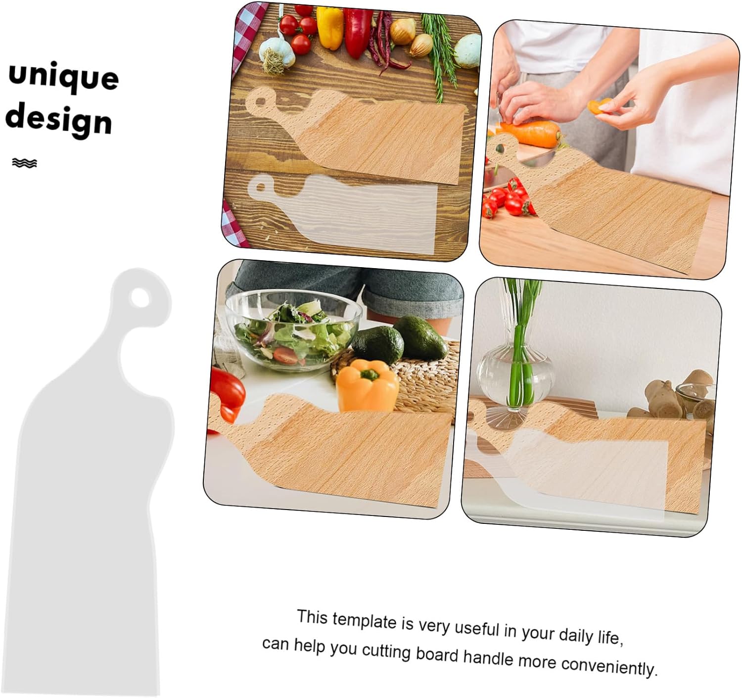 1pair Acrylic Cutting Board Handle Template Diy Woodworking Stencil Charcuterie Board Tool