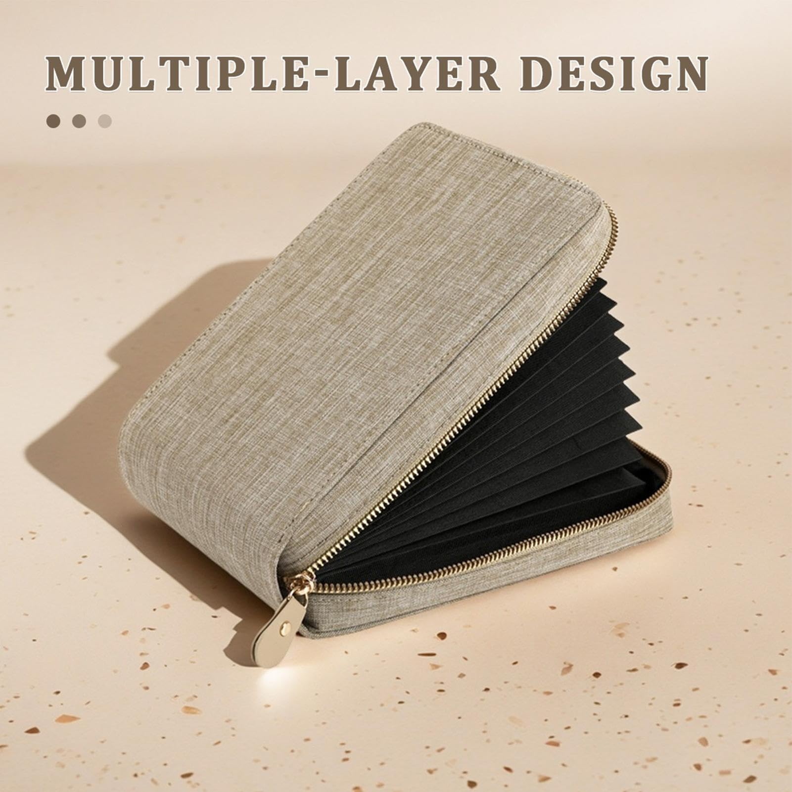 Estuche para agujas de tejer Bolsa portátil de viaje con cremallera