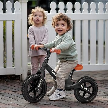 Hello-5ive 12 Balance Bike for Boys,Girls, Lightweight No Pedal Walking Training Bike with Nylon Frame and Flat-Free Tires, Adjustable Kids Balance Bike for 2,3,4,5 Year Old