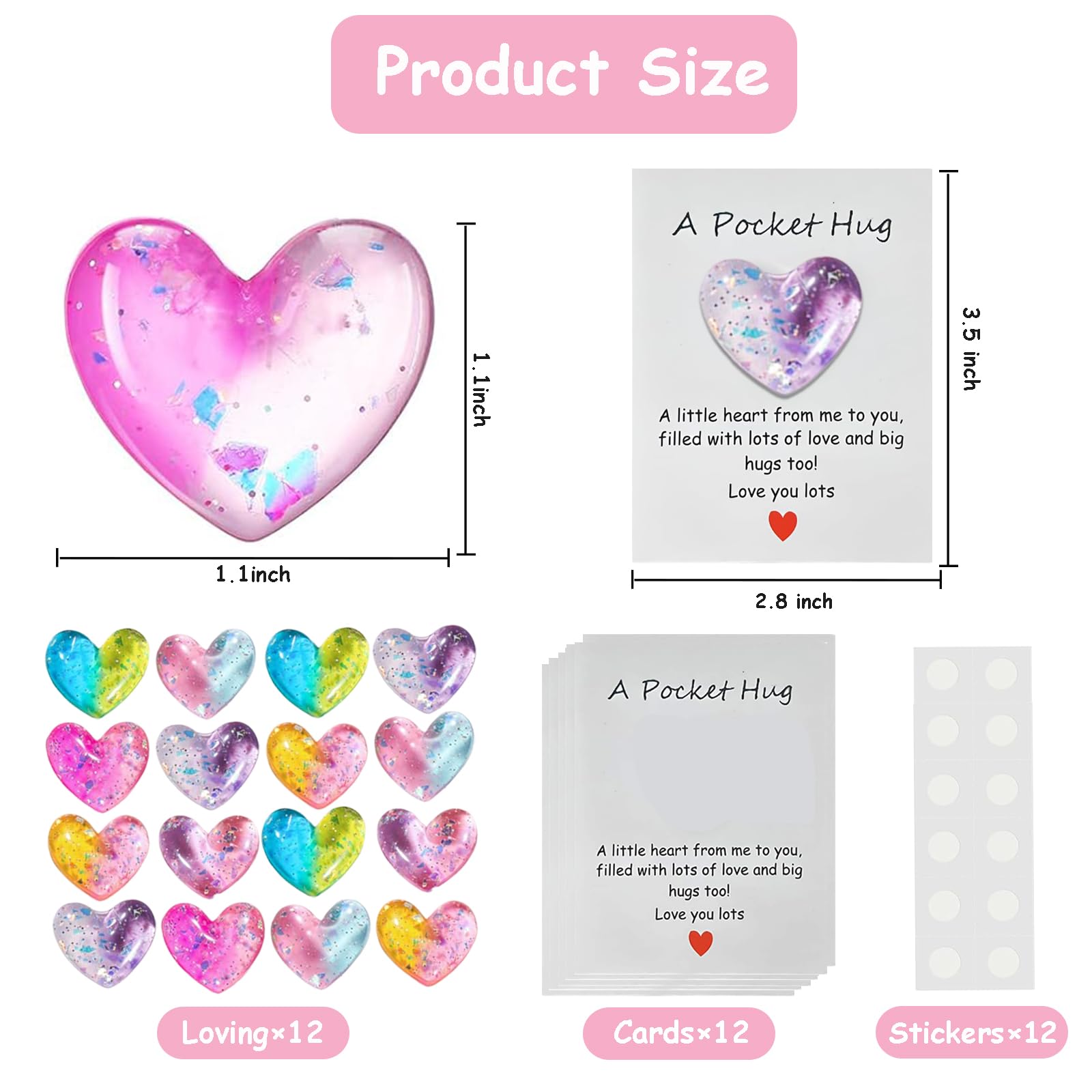 Pocket Hug Token Cœur Heart 12 pièces