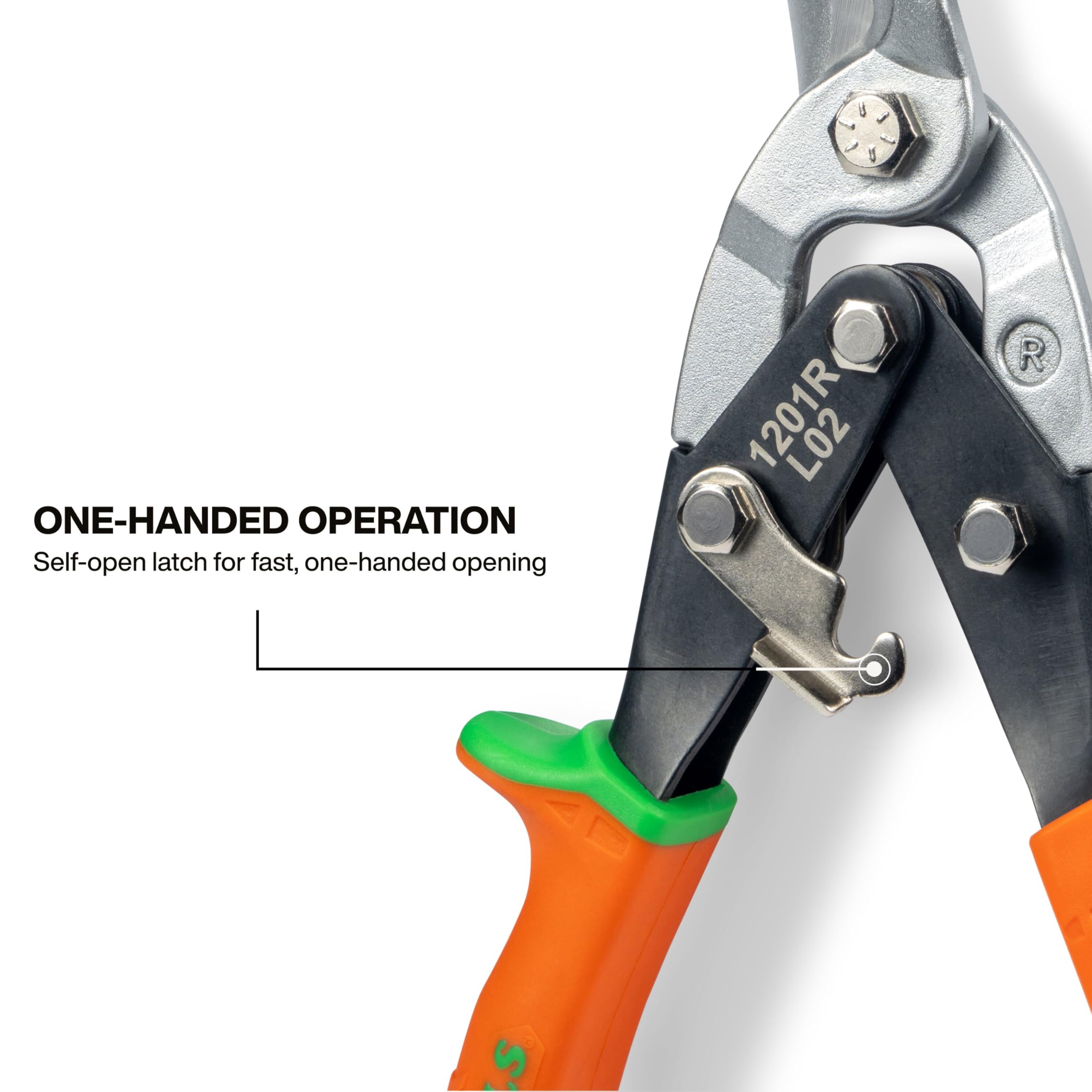 Klein Tools 1201R metallo cesoie con taglio filo, destra curvatura