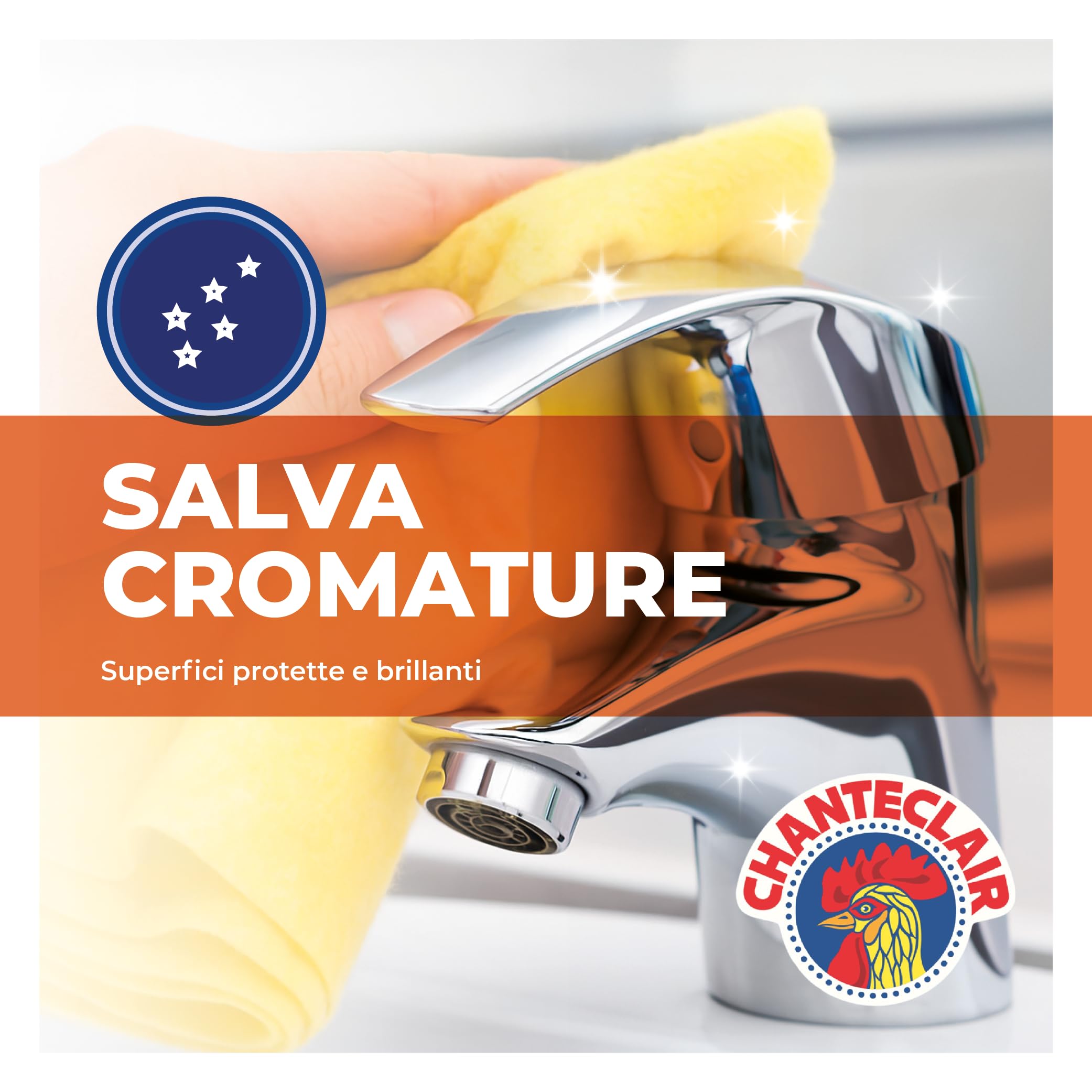 Chanteclair - Anticalcare Universale con Aceto Bianco, Ideale Contro il Calcare su Acciaio, Rubinetti e Ceramica, Forza&Igiene - 12 Flaconi da 625 ml (Scelta Casuale tra Nuovo e Precedente Formato)