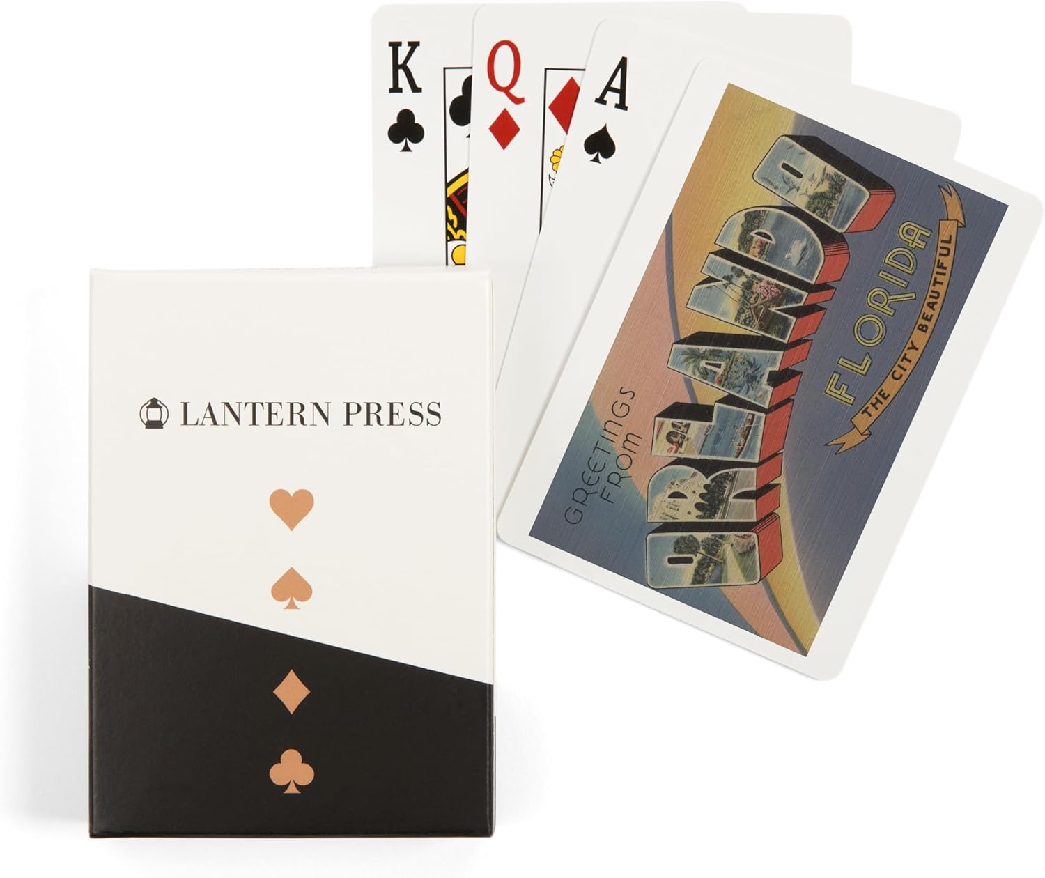 Lantern Press Greetings from Orlando, Florida, 52 Playing Cards for Adults, Poker Size Card Deck