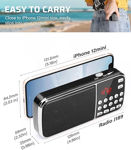 Miniatura 3 de Radio portátil vintage 110 + radio pequeña Bluetooth 189