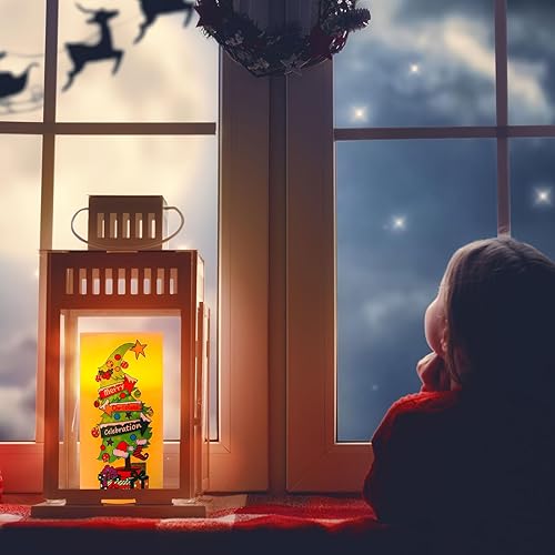 Miniatura 4 de Whaline 3 velas LED sin llama de Feliz Navidad, divertidos personajes de dibujos animados, velas parpadeantes, luz cálida, funciona con pilas,