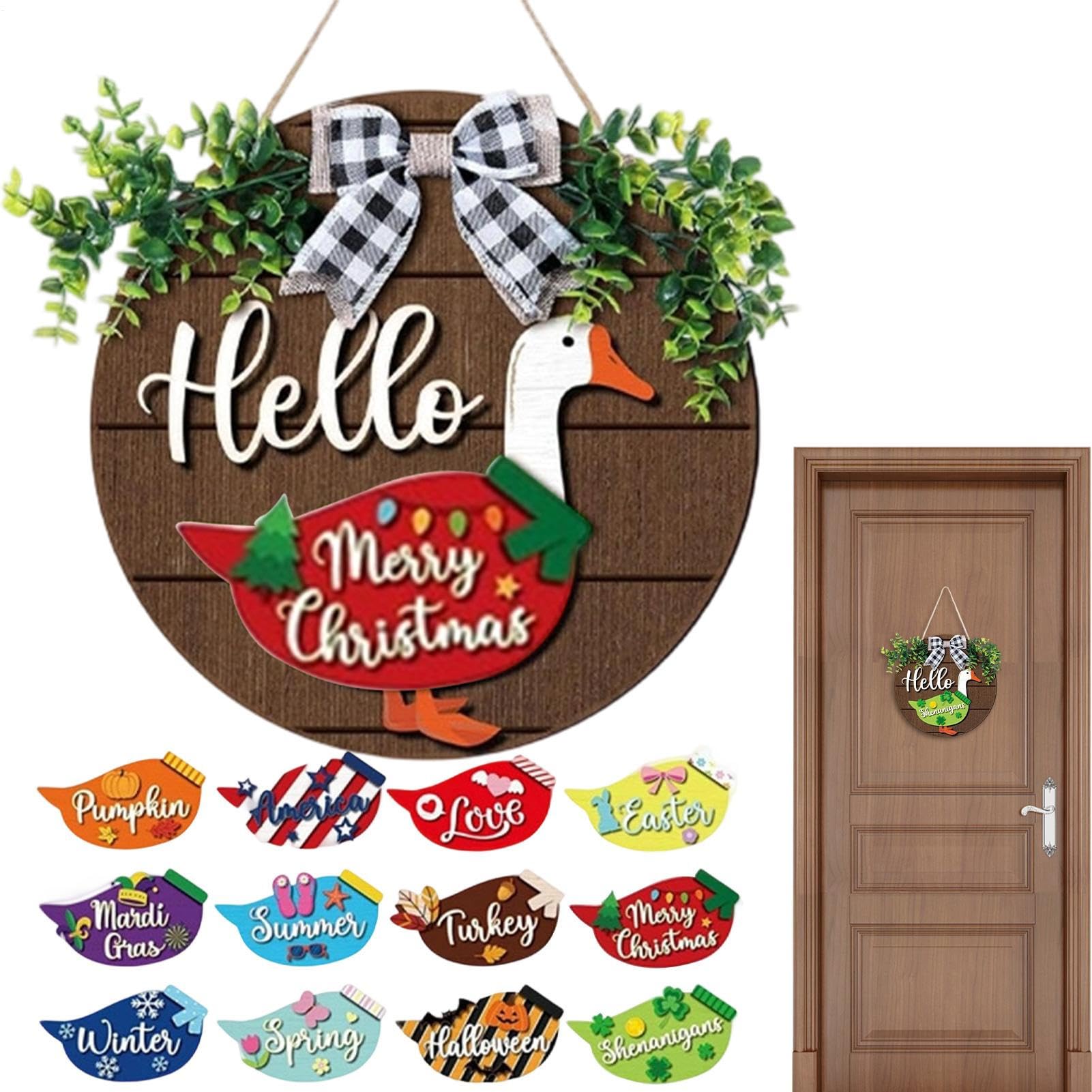 Crochet de porte en bois thématique animalier idée cadeau originale adultes
