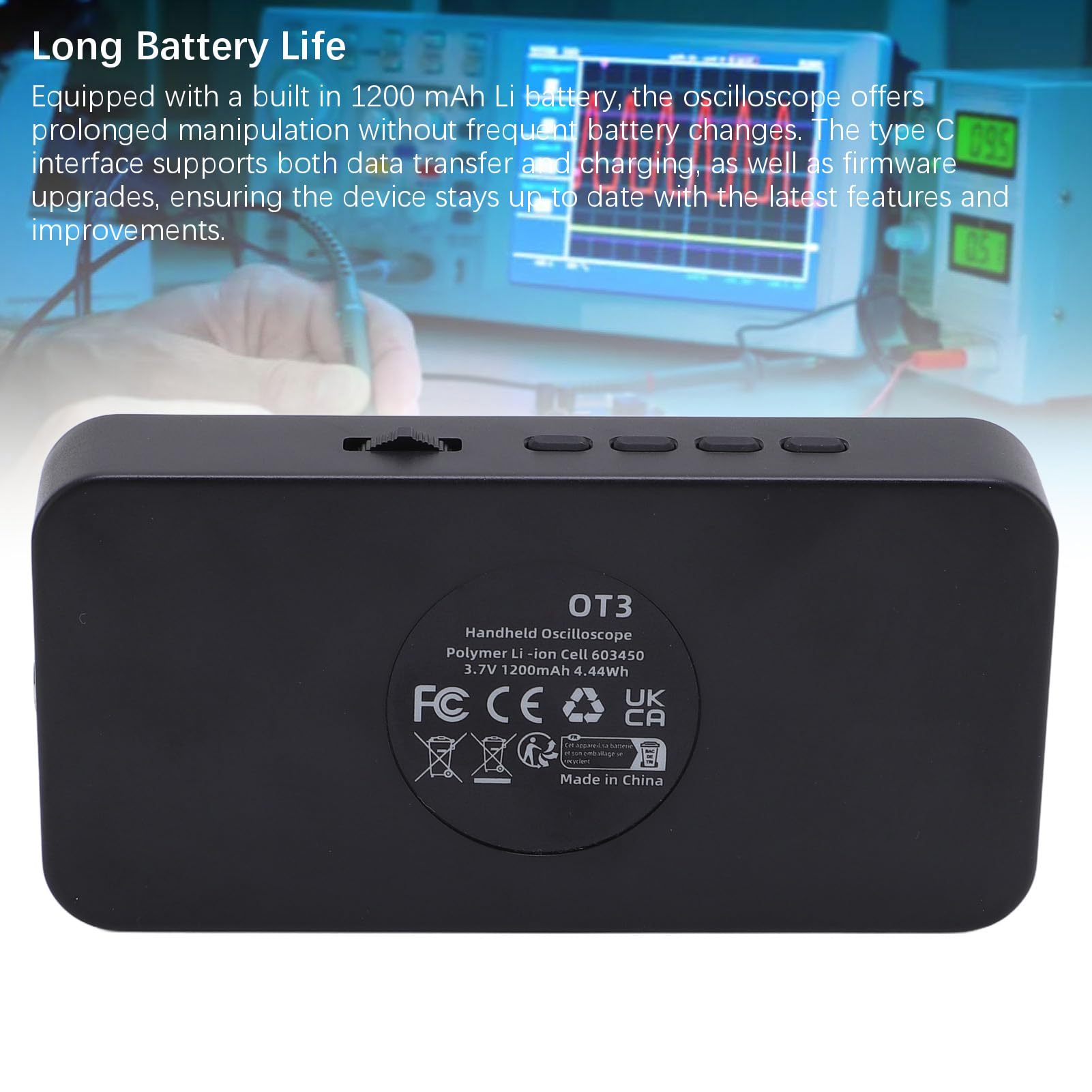 Oscilloscopio Digitale Portatile Display a Colori Portatili 10MHz per Professionisti e Hobbisti