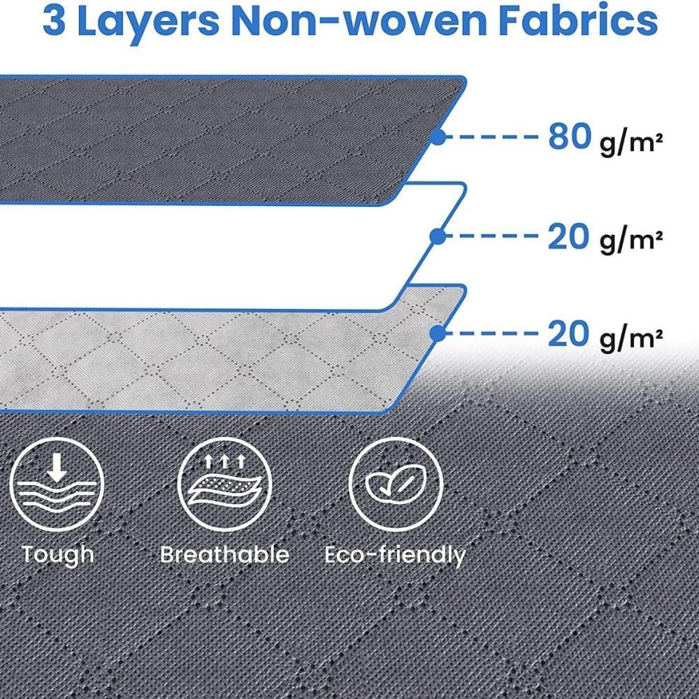 6 Pack Large Storage Bags for Clothes Foldable Storage Bins, Closet Organizers and Storage Containers, Blanket Clothing Comforter Closet Toys Storage, Moving Totes, 90L, Grey