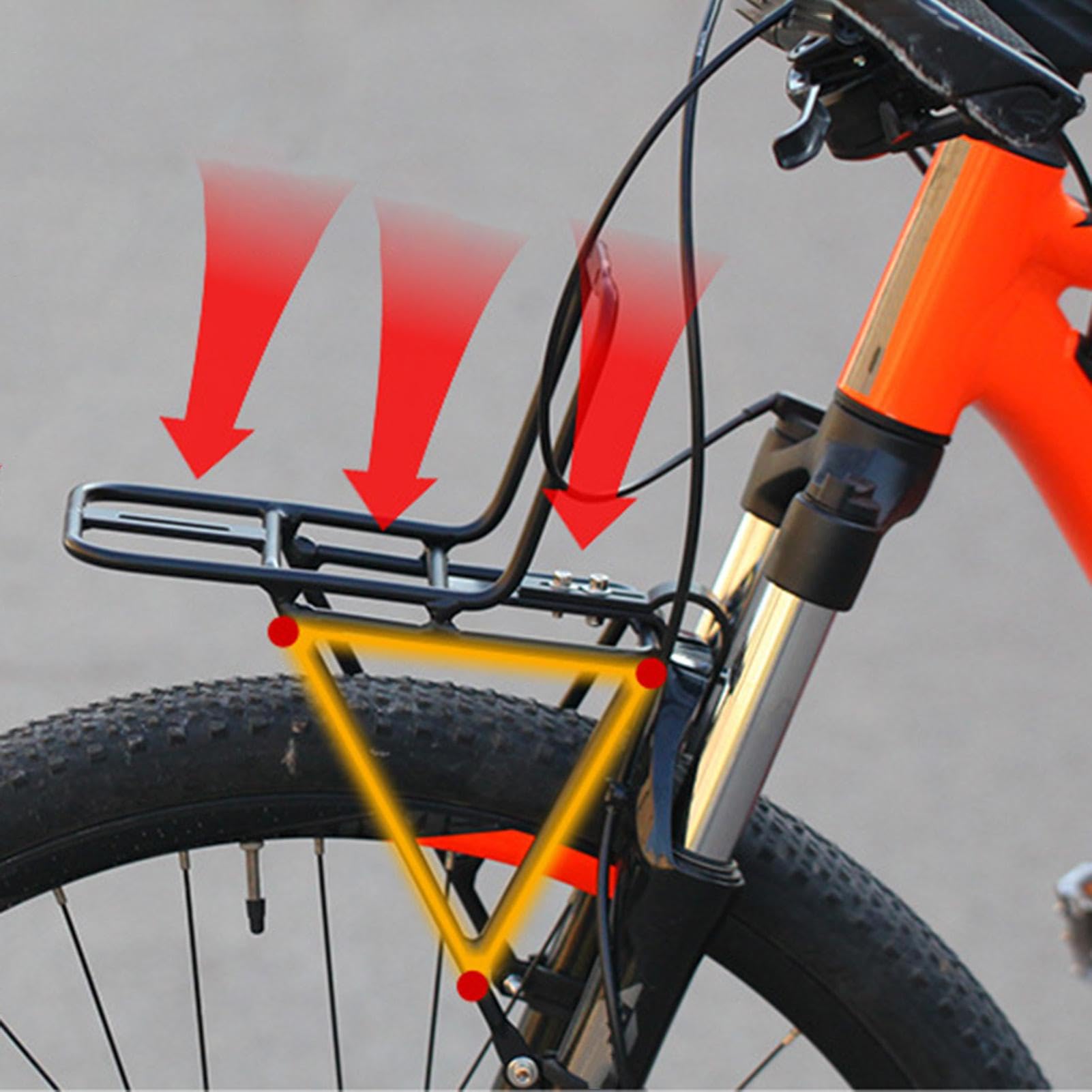 Fourche Porte Bagage Roue Avant Porte Bagage Vélo Branché Porte