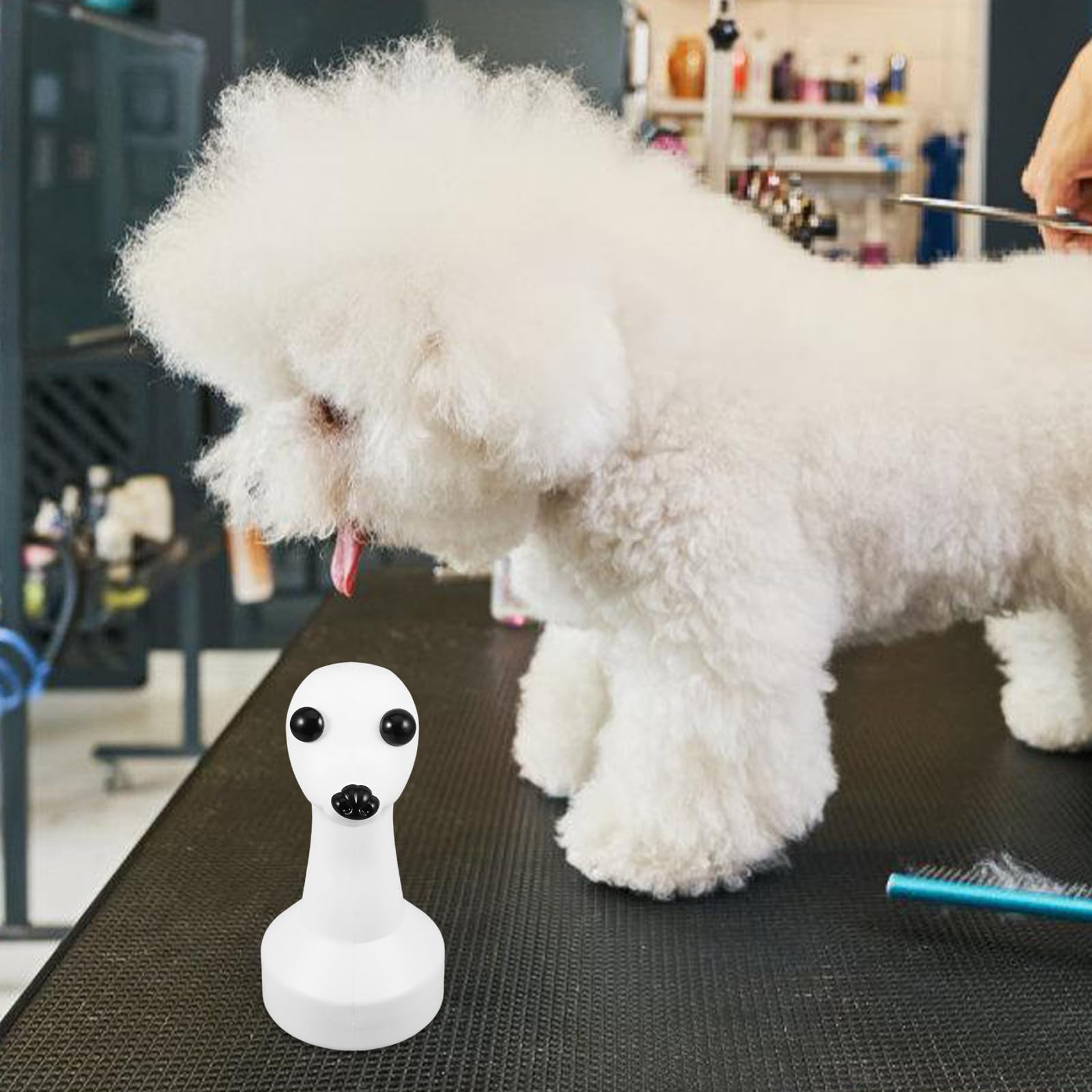 Didiseaon Testa Cane in Plastica Bianca per Toelettatura Professionale Aspetto Realistico, per Uso DIY e Abbigliamento per Animali Domestici