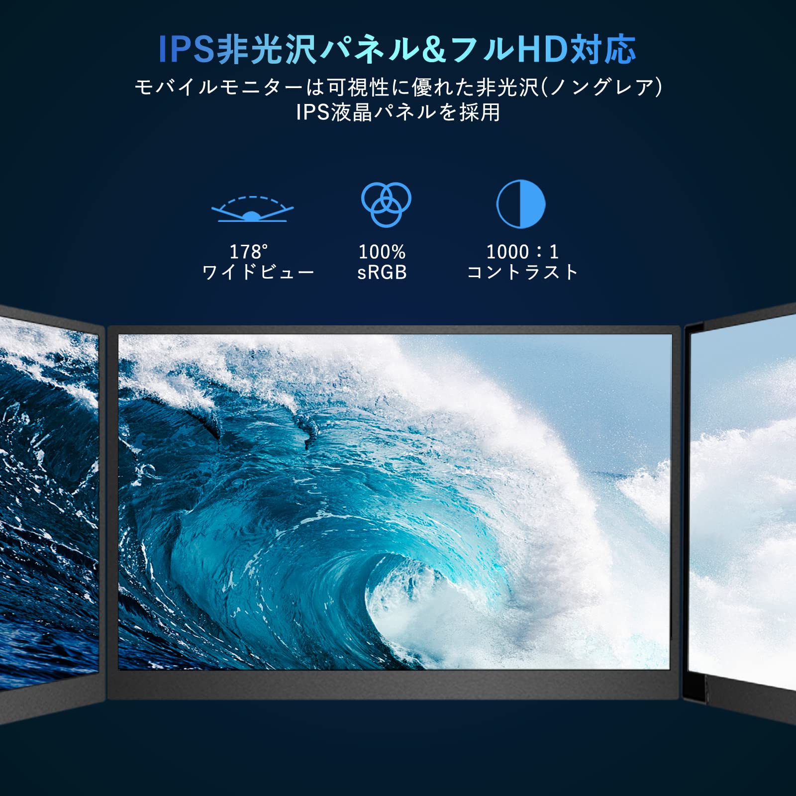 Amazon.co.jp: モバイルモニター CNXioaMi 16.1インチ 16:9画像