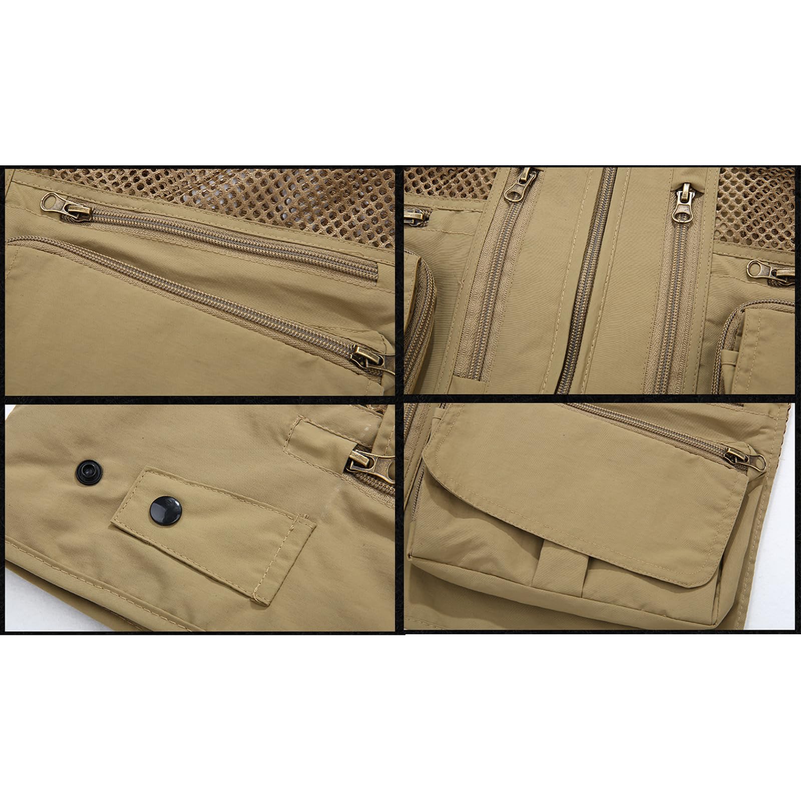 Chaleco de Pesca Secado Rápido para Hombres Multibolsillos Chaleco de Trabajo Transpirable(Size:4XL,Color:Navy Blue)