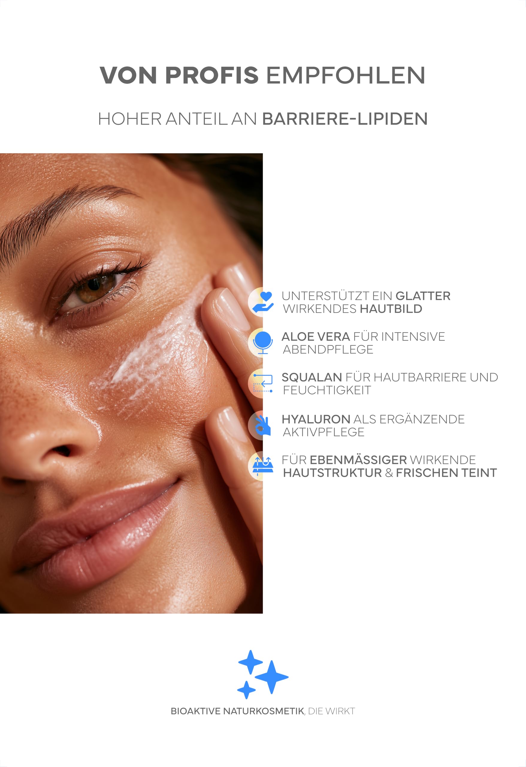 Nachtcreme, Gesichtscreme & Handcreme: Tallow Creme mit Hyaluronsäure (Hyaluronic Acid), Aloe Vera & Vitamin E; Feuchtigkeitscreme für trockene, raue & empfindliche Haut