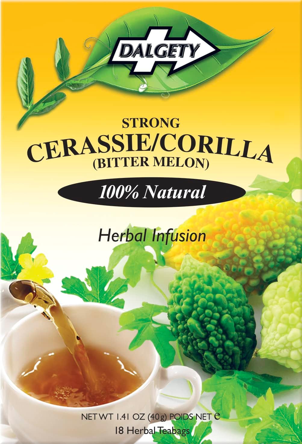 Strong Cerassie/Corilla Herbal Infusion 40g Cartons 100% Natural, Caffeine Free Tea (6 Pack (108 Teabags))