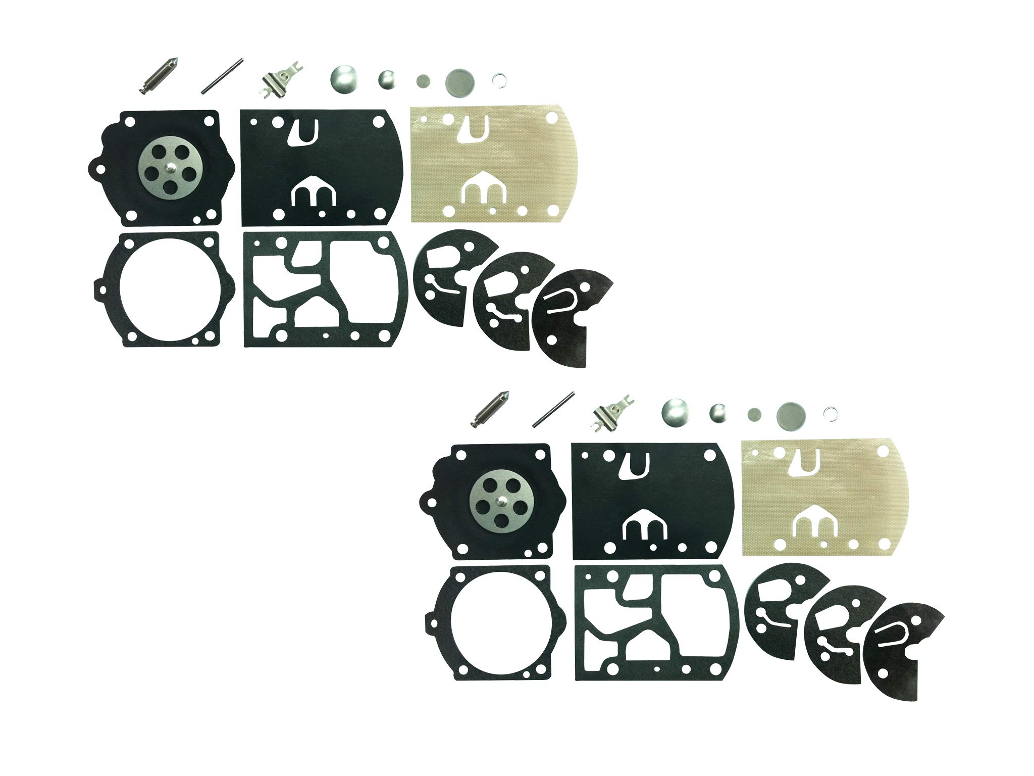 Carburetor Repair/Rebuild Kit Replaces Walbro K10-WB for Walbro WB Carburetors (Pack of 2)