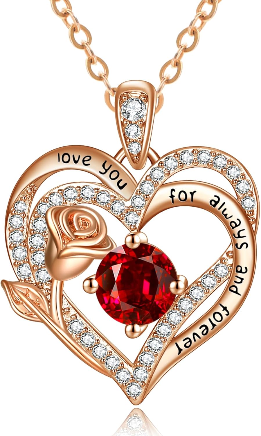 Heart Necklaces for Women 14K Gold/White Gold/Rose Gold Overlapping Double Hearts Necklace Valentines Day Anniversary Birthday Gift for Wife Mom Her