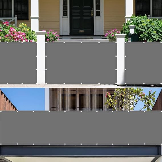 Sun Shade Sail Rectangle 80 x 280 cm Waterproof 98% UV Block Sun Protection Sunscreen Canopy Sail Shades with Grommets and Rope for Outdoors, Garden, Patio, Light Grey