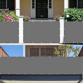 Sun Shade Sail Rectangle 80 x 280 cm Waterproof 98% UV Block Sun Protection Sunscreen Canopy Sail Shades with Grommets and Rope for Outdoors, Garden, Patio, Light Grey
