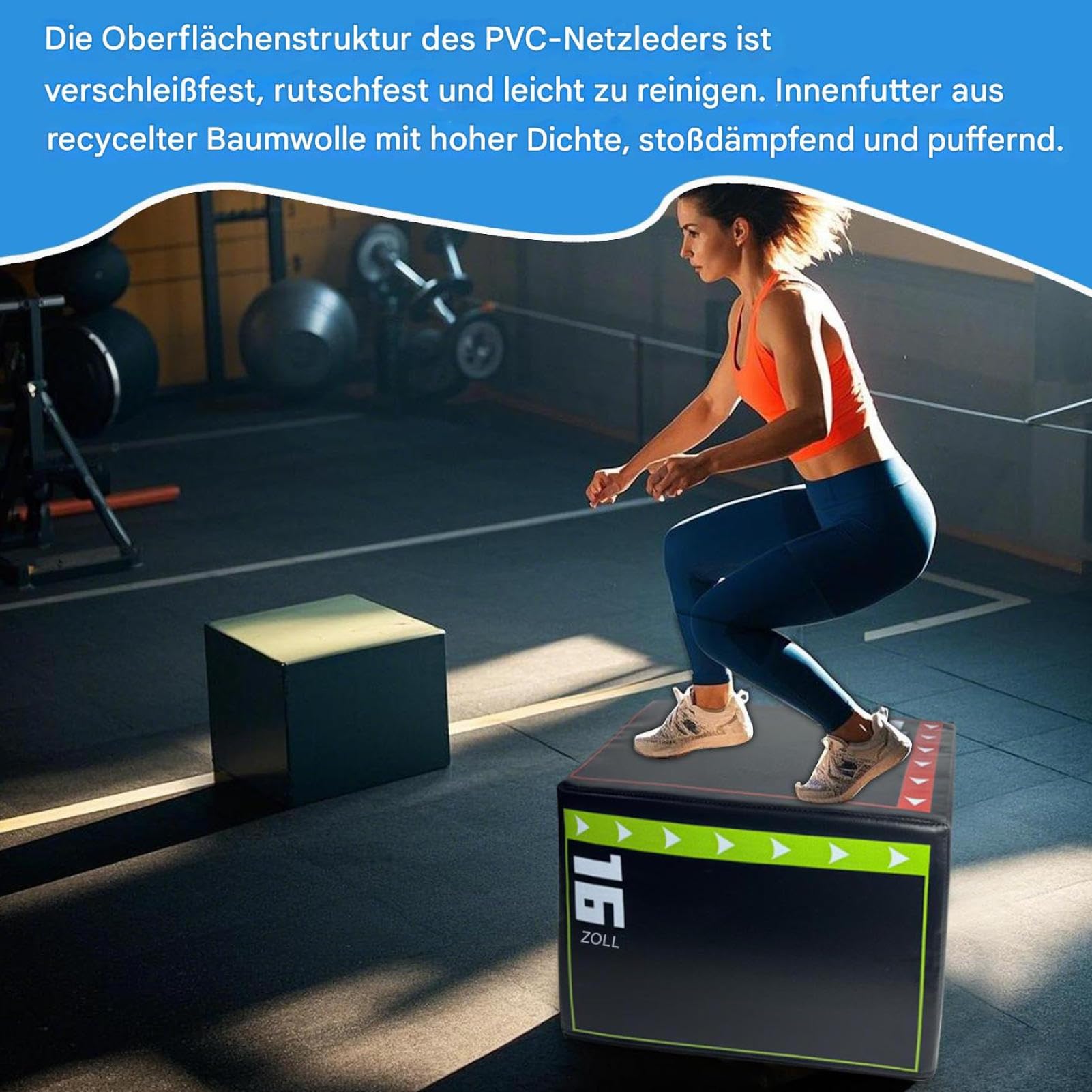 3-in-1 Soft Plyo Box Sprungkasten für Fitness & Koordination, 40x30x35cm Sprungbox aus Schaumstoff für Kinder & Erwachsene, Rutschfeste Fitnessboxen für Home Gym, Stabiles Sprungkrafttraining