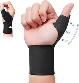 Carpal Tunnel Wrist Brace With Thumb Support [Pain & Fatigue Relief] Adjustable Thumb Wrist Compression Sleeve Thumb Brace For Carpal Tunnel, Arthritis, Tendonitis, Tfcc (M, Black-Right)