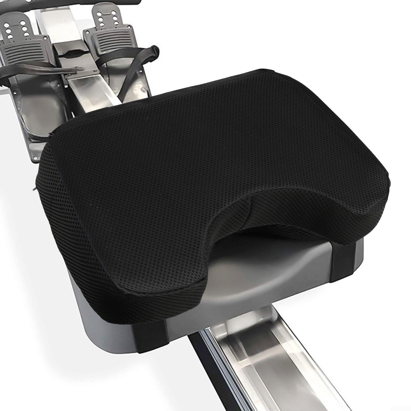 Cuscino per sedile del vogatore con memory foam in poliuretano per Concept 2, cuscinetto antiscivolo traspirante per ridurre la pressione sul coccige e migliorare il comfort dell'allenamento