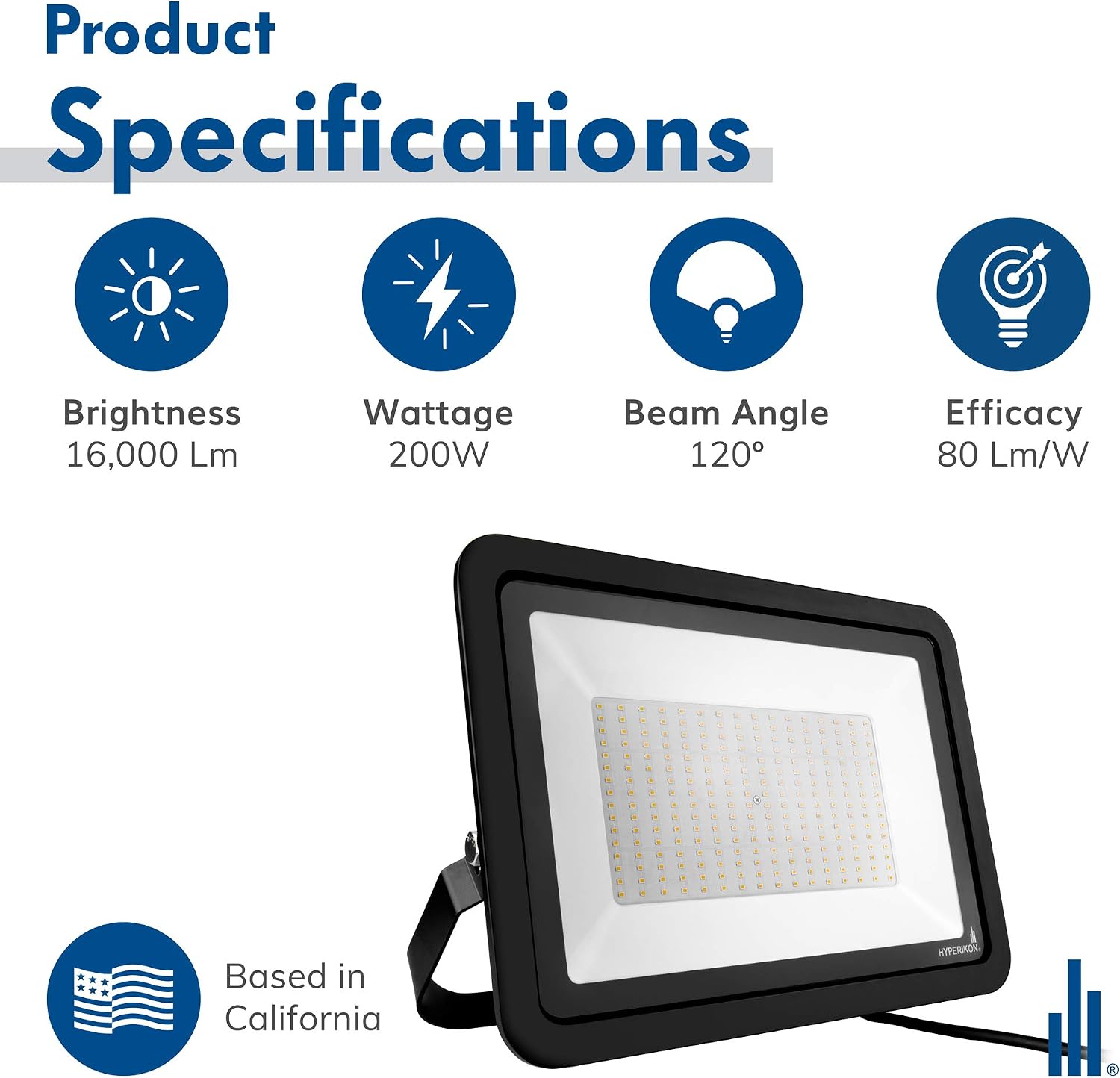 Gеt Sресіаl Prісе Hyperikon 200 Watt LED Flood Lights Outdoor, Bracket Mount, 5000K Daylight, 110V, IP65, Super Bright Security Lights for Parking Lot, Court, 2 Pack