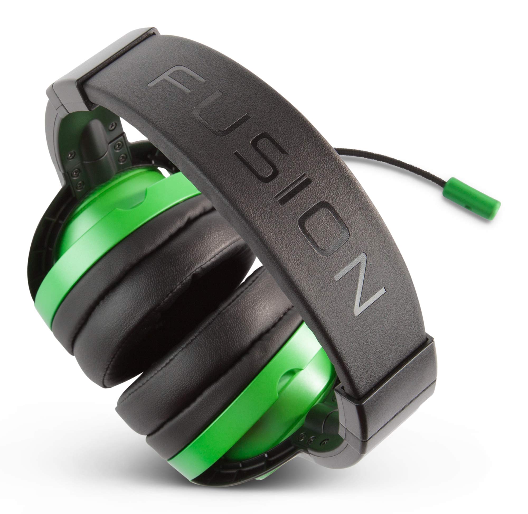 PowerA Fusion Cuffie da Gioco Cablate con Microfono Staccabile - Compatibili con PlayStation 4, Xbox (One, One X, One S, 360), Nintendo Switch, Mac, Android, IOS, Verde Smeraldo Sfumato