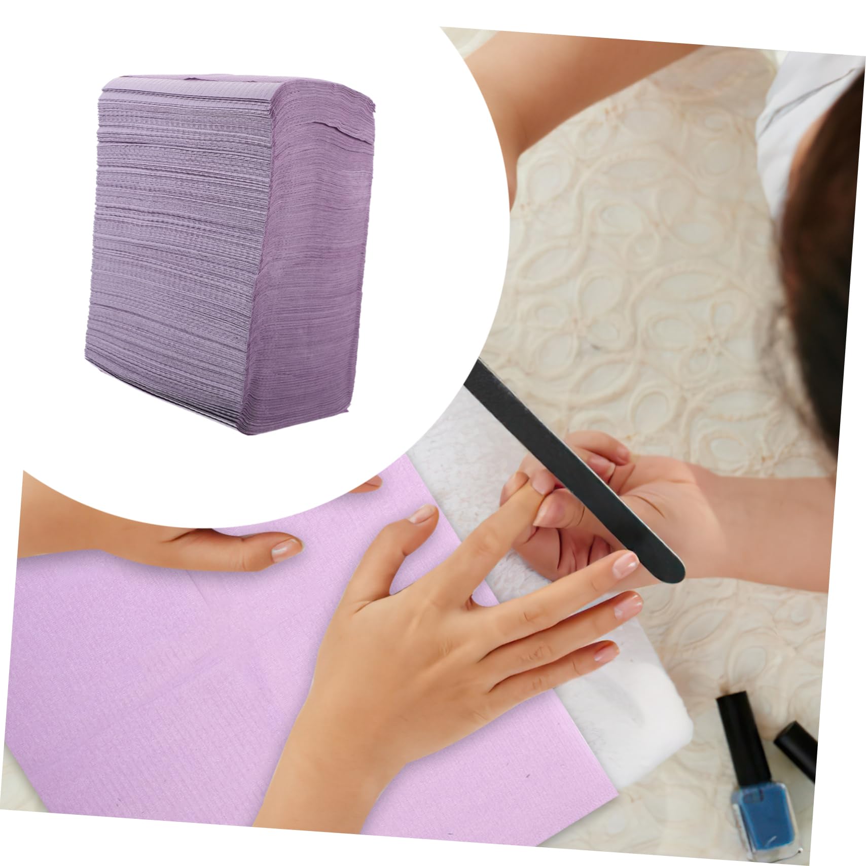 CALLARON 125fogli Salviette Manicure Monouso Telo Protettivo Assorbente Per Tavolo Unghie Mantiene Piano Di Lavoro Pulito e Asciutto Per Saloni e Uso Domestico