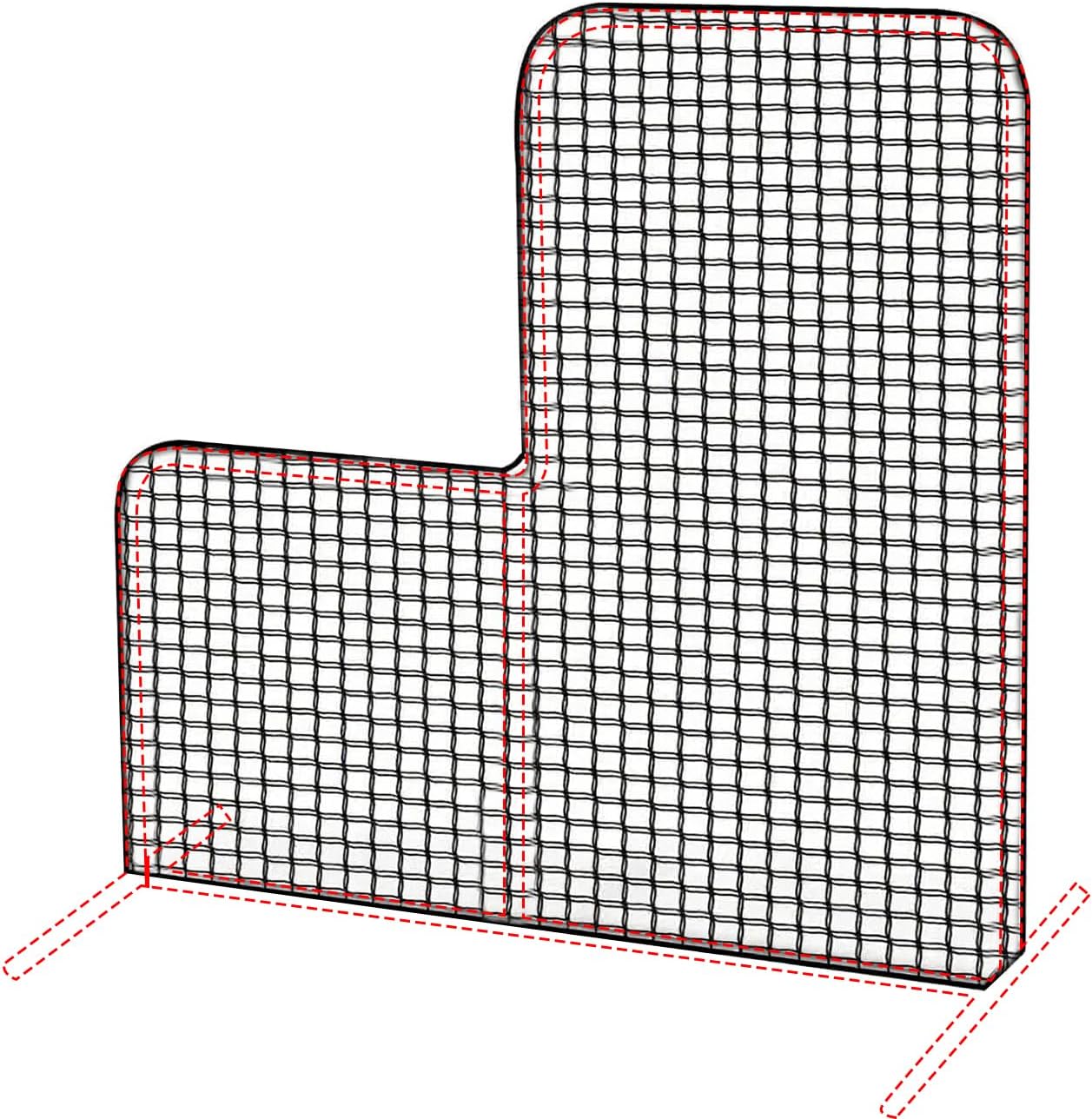 7x7ft L Screen Baseball Screen Pitching Screen Net Replacement （Frame NOT Included fit for All Universal L Screen Frame Baseball Pitching Netting Replacement Net Only