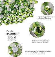 Vista 67 de Genie Crystal ss34 Red Glass Rhinestones 288 Pcs, 7.0 mm Big Light Siam Flatback Rhinestone, Diamond Cut Gems for Crafts, Face Mask, Makeup