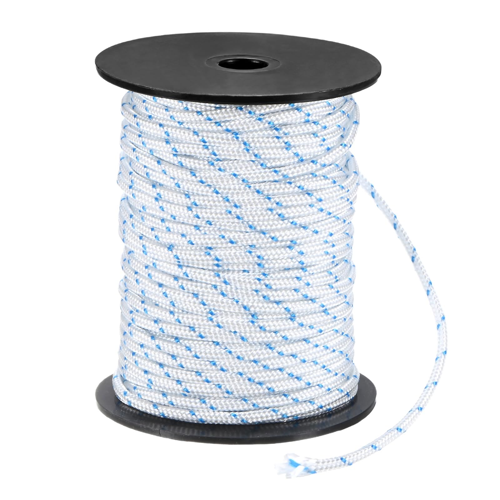 M METERXITY Recoil Starter Rope Pull Cord 3mm 30m Pull Starter Rope Nylon Pull Cord Pull Starter Rope for Mower/Chain Saw/Trimmer/Brush Cutter [White Blue]