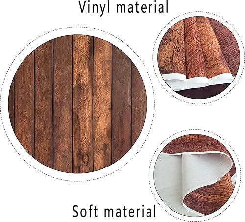 Miniatura 5 de Telón de fondo de madera rústica para fotografía, fondo de madera marrón para fiesta, fondo de madera vintage para baby shower, cumpleaños, panel de