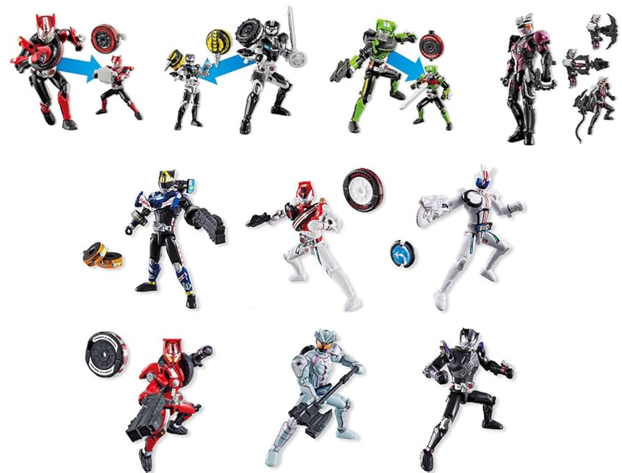 仮面ライダードライブ ドライビングアクション 1～3弾全10種 最終値下げ Amazon | バンダイ 食玩 仮面ライダードライブ ドライビング