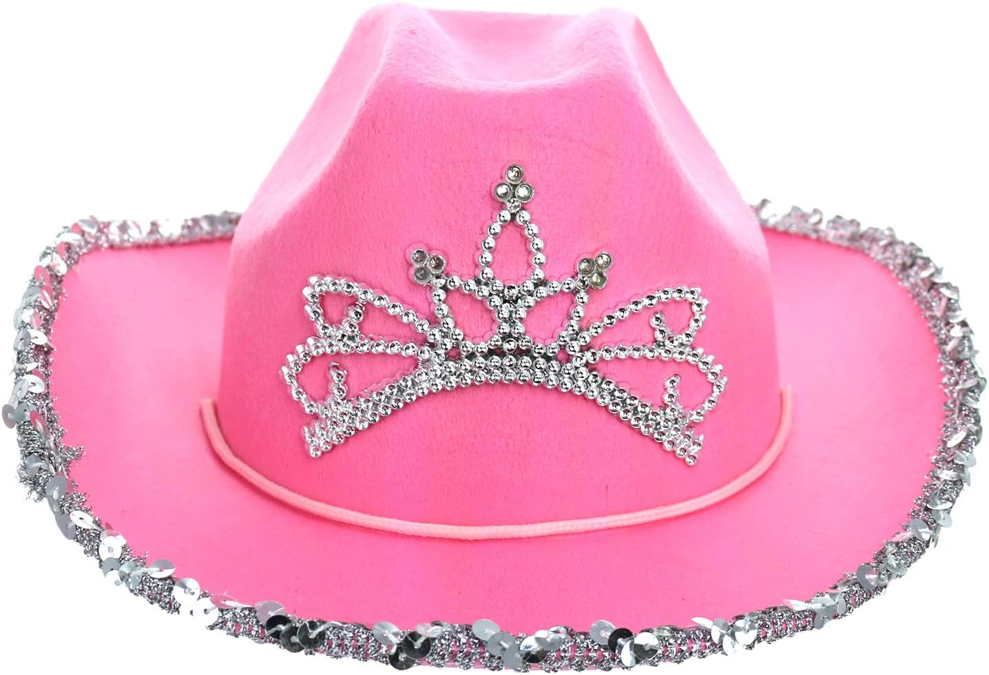 GiftExpress CHILD LED Blinking Pink Tiara Cowgirl hat Light Up Cowboy Hat - CHILD SIZE - Image 2