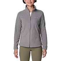 Columbia Fast Trek 2 Jacket, Giacca In Pile Con Cerniera Intera Donna, City Grey Heather, City Grey, M