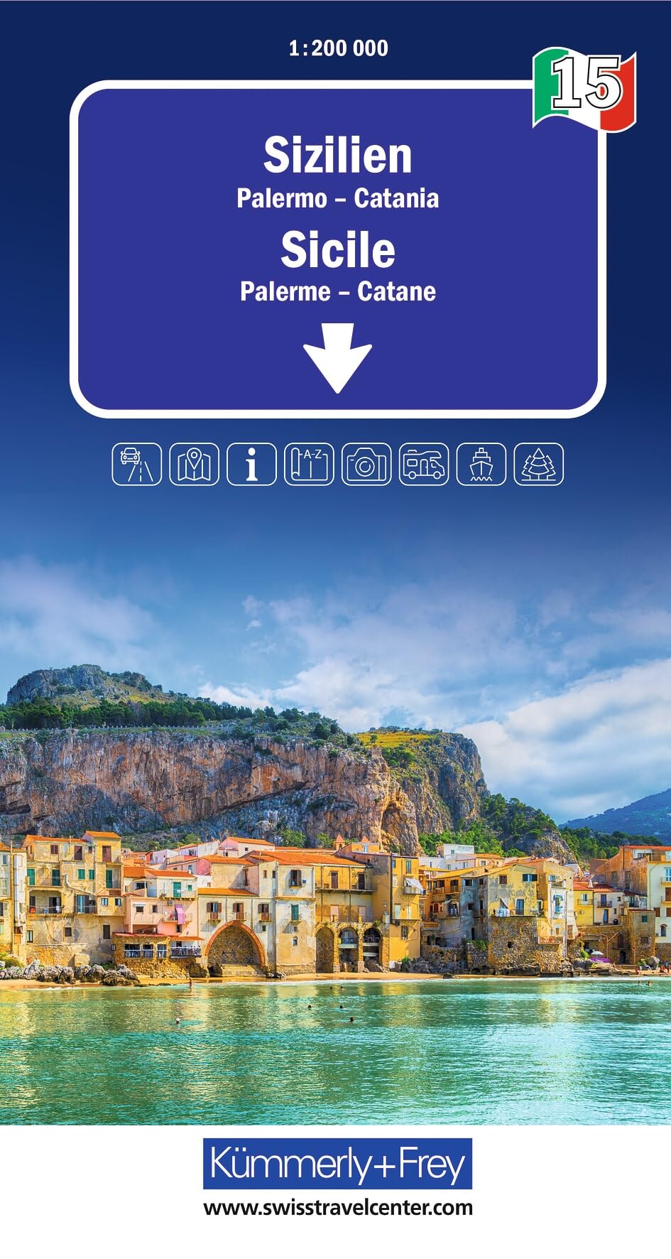 Sicily - Palermo - Catania (15): Mit Palermo und Catania. Inkl. Stadtpläne, Ortsverzeichnis und Reiseinformationen (Regional maps - Italy)