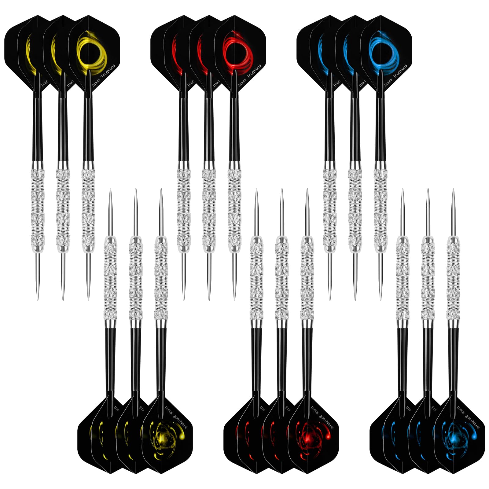 Accmor Metal Tip Darts, Steel Tip Darts, 14 Grams Professional Metal Darts, Darts Metal Tip Set, Metal Darts for Dartboard