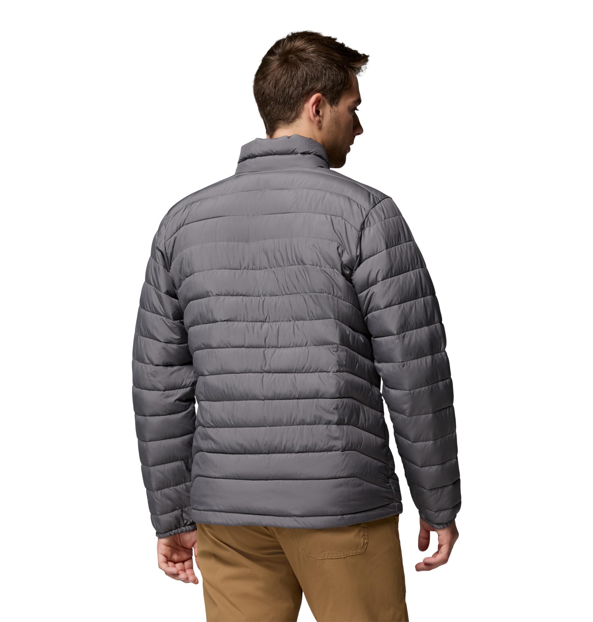 Columbia Mens Powder Lite II Insulated Puffer Jacket, City Grey, Small view 2