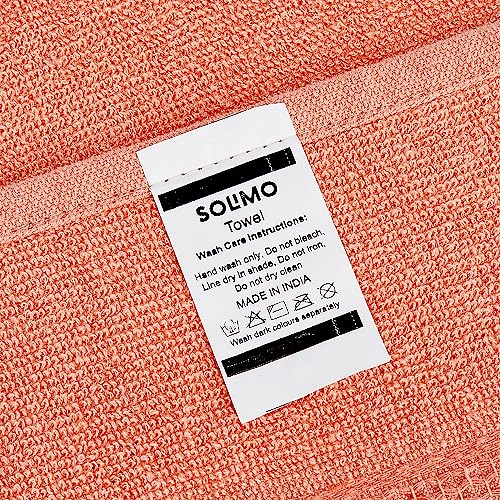 Image of Amazon Brand - Solimo Cotton Bath Towel, 400 GSM (Peach)