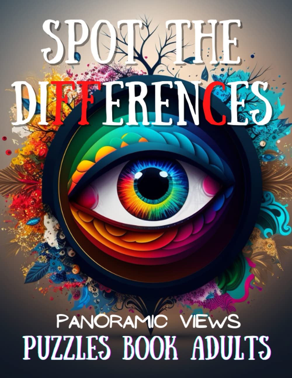 Spot The Differences Puzzles Book Adults: 30 HD Panoramic views Pictures Puzzle.Increasingly Difficult Search & Find Hidden Objects.Improve ... And Brain teaser To Relax & Relieve Stress